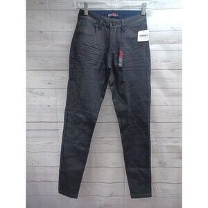 JUST FAB Black Skinny Jeans Shinny Sz 25 NWT